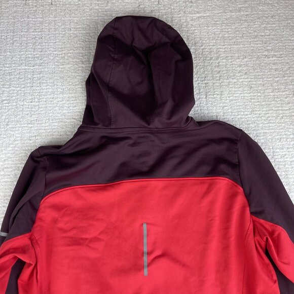 NIKE Running 546047 Dri-Fit Thermal Half Zip Red Hoodie Hooded Sweatshirt Sz M - Picture 15 of 16